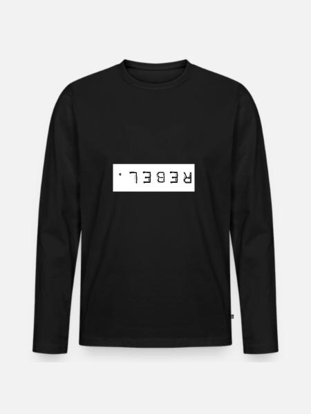 Statement shirt, rebel! - Men's Premium Organic Long Sleeve Shirt - black