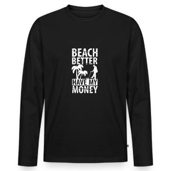 treasure hunt - Men's Premium Organic Long Sleeve Shirt - black - Front - Nico (187cm)