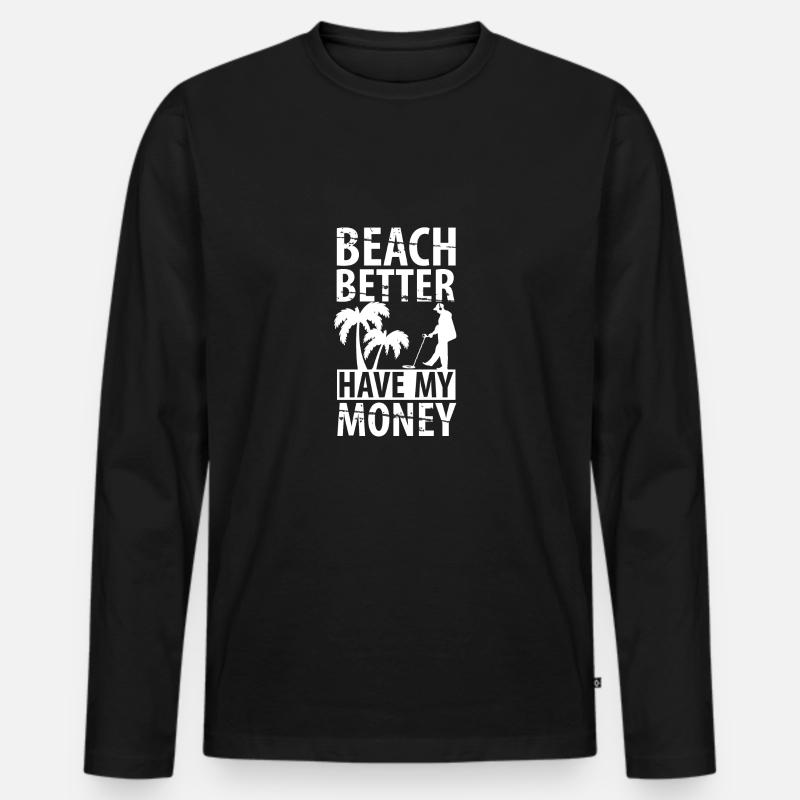 Schatzsuche - Männer Premium Bio Langarmshirt - Schwarz
