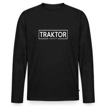 tracteur conducteur de tracteur tracteur culte tracteur - T-shirt manches longues Premium bio Homme - noir - Devant - Nico (187cm)