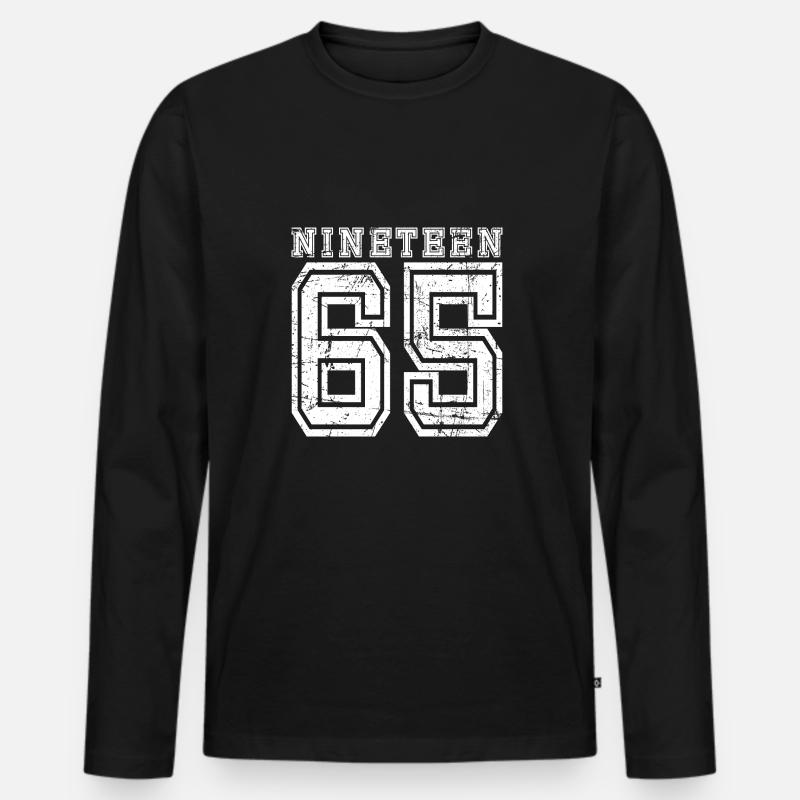 NINETEEN 1965 - Männer Premium Bio Langarmshirt - Schwarz