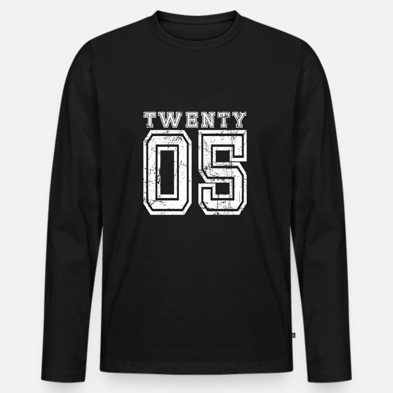 Twenty 2005 - Männer Premium Bio Langarmshirt - Schwarz