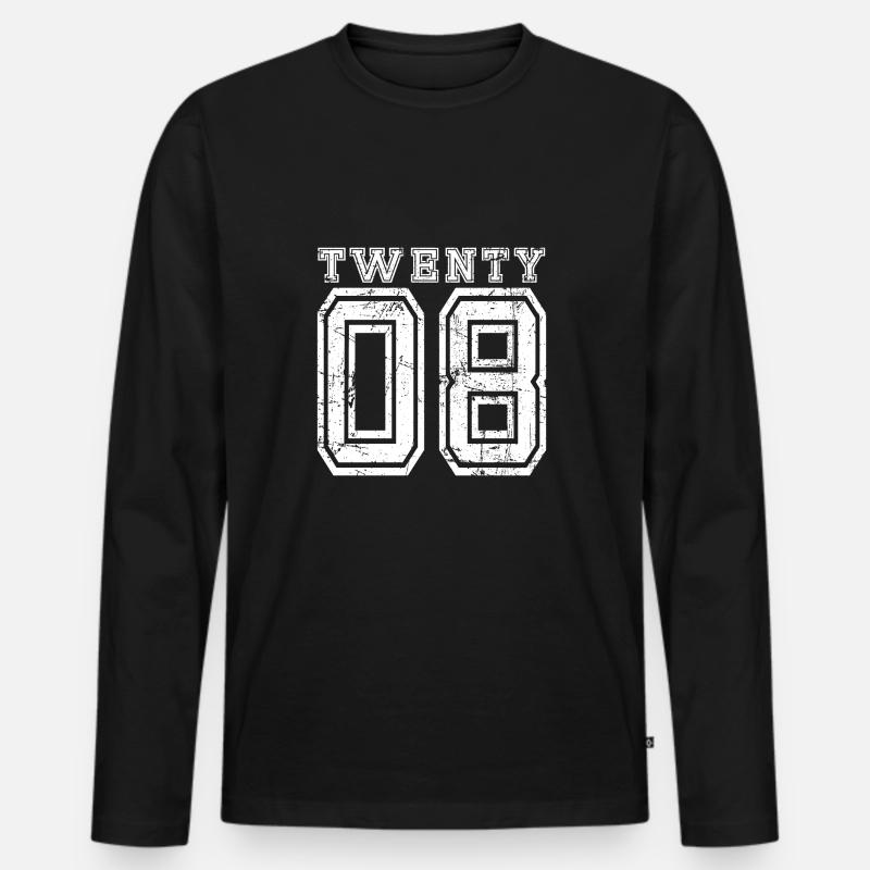 Twenty 2008 - Männer Premium Bio Langarmshirt - Schwarz