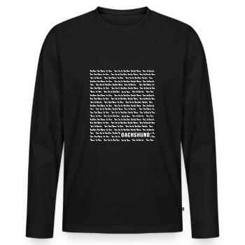 Dachshund Dachshund Jagdhund Teckel-Time Dachshund Friend - Men's Premium Organic Long Sleeve Shirt - black - Front - Nico (187cm)