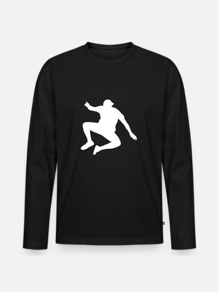 Cool Design: Free Running Springer - T-shirt manches longues Premium bio Homme - noir