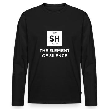 Tableau périodique des éléments de chimie Blagues Éléments - T-shirt manches longues Premium bio Homme - noir - Devant - Nico (187cm)