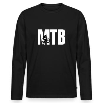 VTT - VTT - T-shirt manches longues Premium bio Homme - noir - Devant - Nico (187cm)