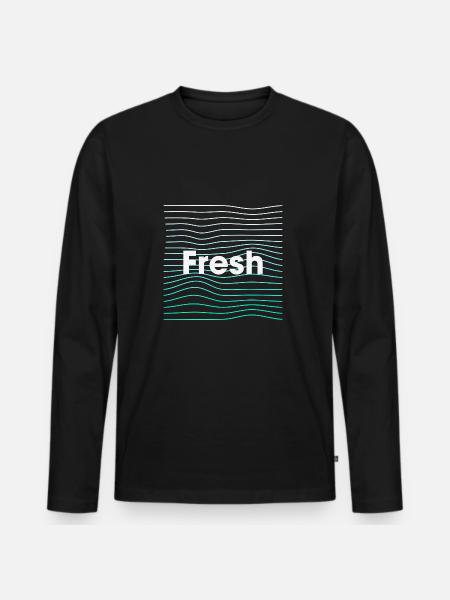 frisch - Männer Premium Bio Langarmshirt - Schwarz