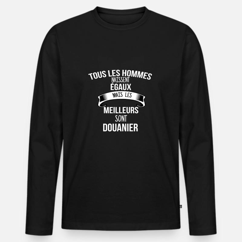Zoll Geschenk Humor - Männer Premium Bio Langarmshirt - Schwarz