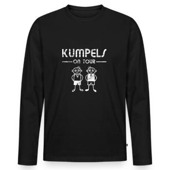 Männer Freunde Kumpels on Tour - Männer Premium Bio Langarmshirt - Schwarz - Vorne - Nico (187cm)