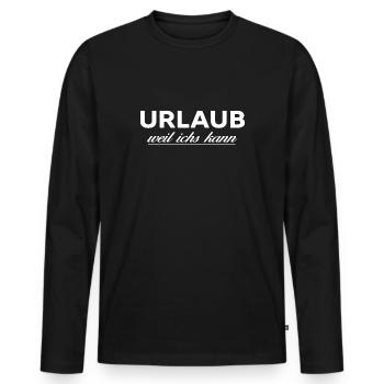 Urlaub Reiseleiter Auszeit - Männer Premium Bio Langarmshirt - Schwarz - Vorne - Nico (187cm)
