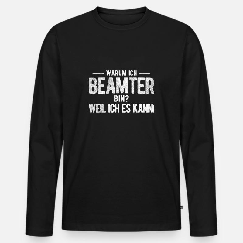 Beamter Arbeit Beamte - Männer Premium Bio Langarmshirt - Schwarz