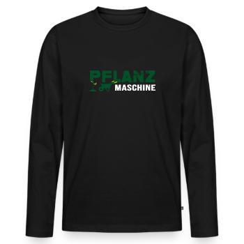 Garten Gartenarbeit Biogarten Pflanzen einpflanzen - Männer Premium Bio Langarmshirt - Schwarz - Vorne - Nico (187cm)
