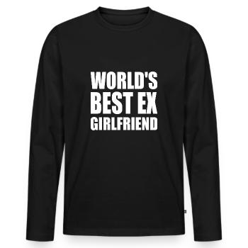 worlds best ex girlfriend - T-shirt manches longues Premium bio Homme - noir - Devant - Nico (187cm)