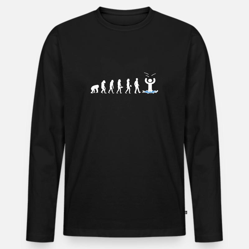 ice bathing ice cold ice bath evolution kneipp ice hole Men's Premium Organic Long Sleeve Shirt