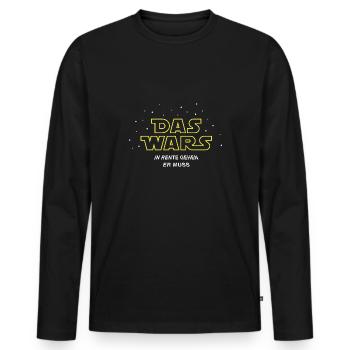 Das wars / in Rente gehen er muss - Männer Premium Bio Langarmshirt - Schwarz - Vorne - Nico (187cm)