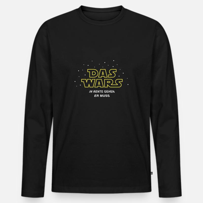 Das wars / in Rente gehen er muss - Männer Premium Bio Langarmshirt - Schwarz