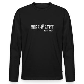 Eisbader Winterschwimmer kälteresistent Eisbad - Männer Premium Bio Langarmshirt - Schwarz - Vorne - Nico (187cm)