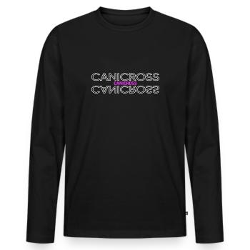 Canicross dogrun laufen mit Hund CanicrossDay - Männer Premium Bio Langarmshirt - Schwarz - Vorne - Nico (187cm)