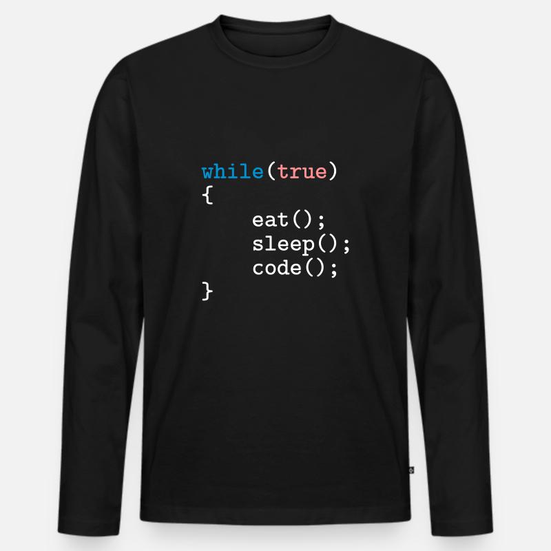 Programmierer, Software, Informatik, Developer - Männer Premium Bio Langarmshirt - Schwarz