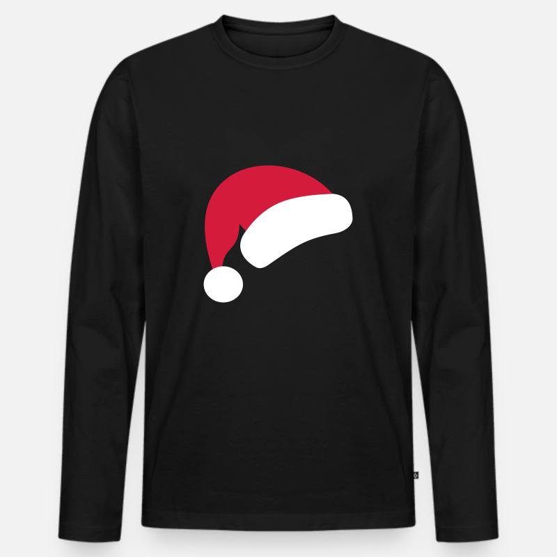Weihnachten - Männer Premium Bio Langarmshirt - Schwarz