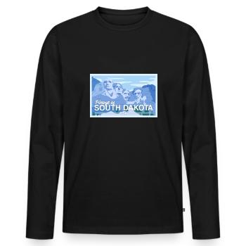 South Dakota Fil-Am Design for proud Pinoys - Men's Premium Organic Long Sleeve Shirt - black - Front - Nico (187cm)