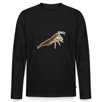 Bamboo Shrimp Pet Design pour les fiers fans de crevettes - T-shirt manches longues Premium bio Homme - noir - Devant - Nico (187cm)