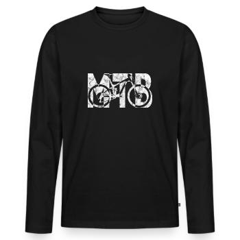 VTT VTT - T-shirt manches longues Premium bio Homme - noir - Devant - Nico (187cm)