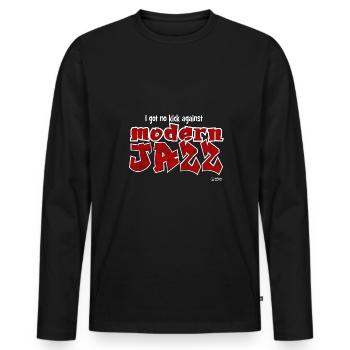 Moderner Jazz - Männer Premium Bio Langarmshirt - Schwarz - Vorne - Nico (187cm)