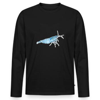 Blue Pearl Shrimp Pet Design für stolze - Männer Premium Bio Langarmshirt - Schwarz - Vorne - Nico (187cm)