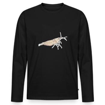 Amano Shrimp Pet Design pour les fiers fans de crevettes - T-shirt manches longues Premium bio Homme - noir - Devant - Nico (187cm)