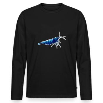 Blue Bolt Shrimp Pet Design für stolze Shrimp-Fans - Männer Premium Bio Langarmshirt - Schwarz - Vorne - Nico (187cm)