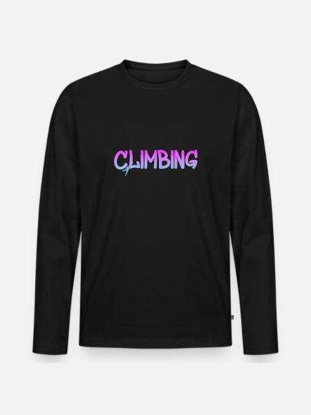 Climbing - Männer Premium Bio Langarmshirt - Schwarz