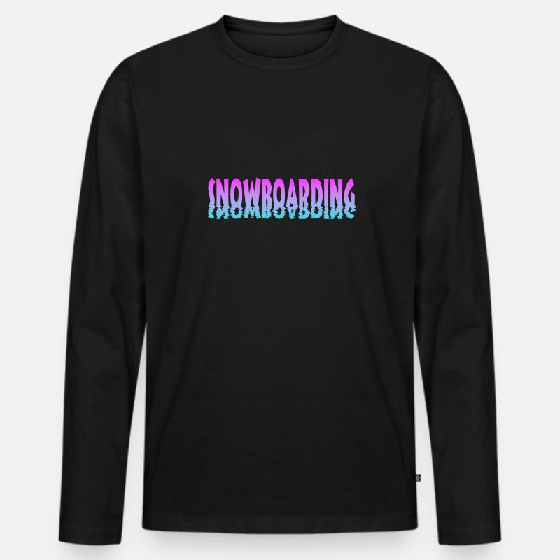 snowboarding - Männer Premium Bio Langarmshirt - Schwarz