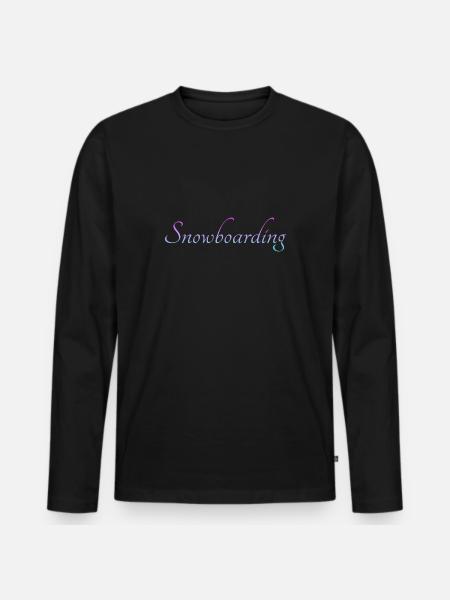 snowboarding - Männer Premium Bio Langarmshirt - Schwarz