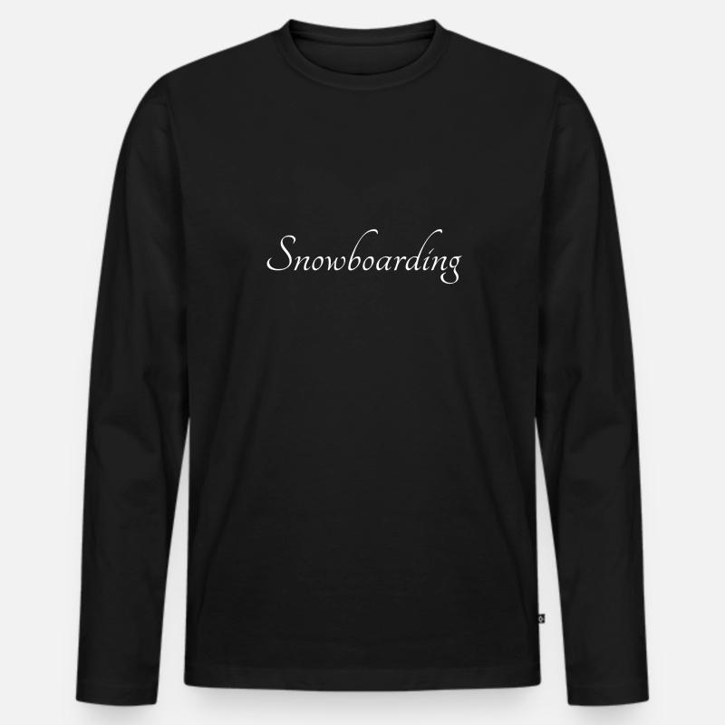 snowboarding - Männer Premium Bio Langarmshirt - Schwarz
