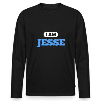 Jesse Name Saying für stolze Jesses - Männer Premium Bio Langarmshirt - Schwarz - Vorne - Nico (187cm)