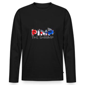 Shrimp Fan Pet Design für stolze Shrimp Fans - Männer Premium Bio Langarmshirt - Schwarz - Vorne - Nico (187cm)