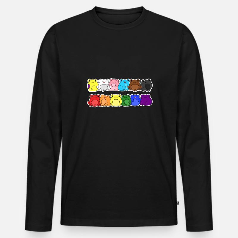 Fierté Progrès FlagFrog Egalité - T-shirt manches longues Premium bio Homme - noir