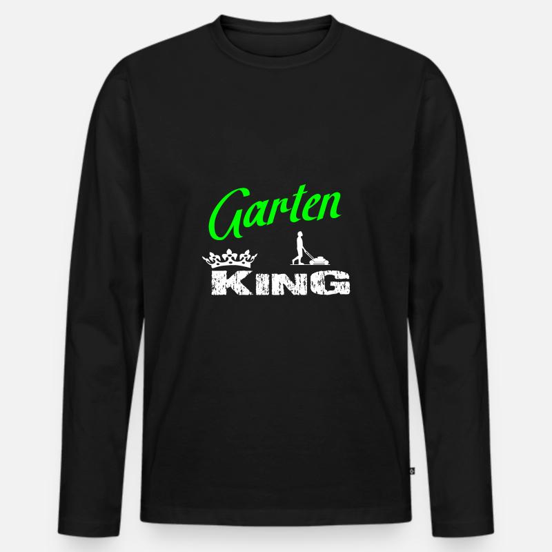 Garten - Männer Premium Bio Langarmshirt - Schwarz