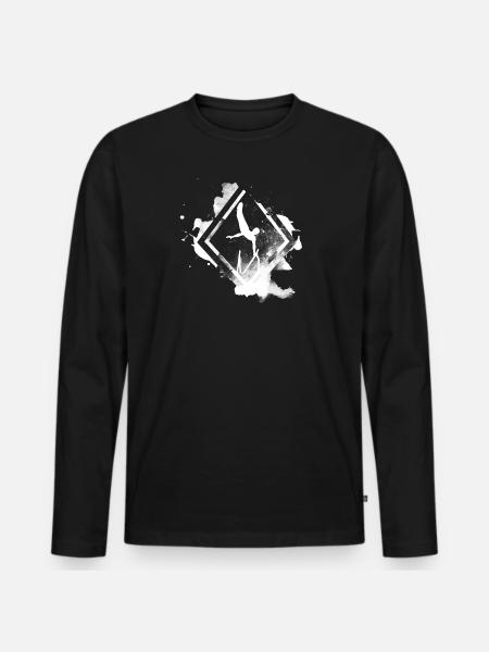 Gymnast doing gymnastics - Men's Premium Organic Long Sleeve Shirt - black