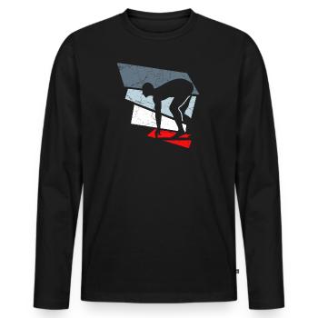 swimmer swimmer - Men's Premium Organic Long Sleeve Shirt - black - Front - Nico (187cm)