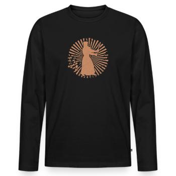 kendo - Männer Premium Bio Langarmshirt - Schwarz - Vorne - Nico (187cm)