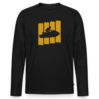 Jet Ski - Men's Premium Organic Long Sleeve Shirt - black - Front - Nico (187cm)