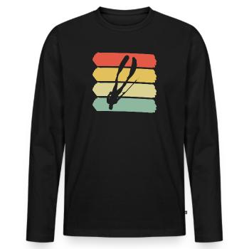 Spearfishing buntes Hemd - Männer Premium Bio Langarmshirt - Schwarz - Vorne - Nico (187cm)