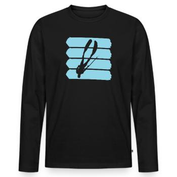 Plongeurs sous-marins - T-shirt manches longues Premium bio Homme - noir - Devant - Nico (187cm)