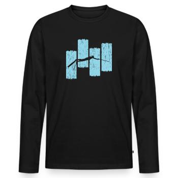 Cadeau de pêche sous marine - T-shirt manches longues Premium bio Homme - noir - Devant - Nico (187cm)