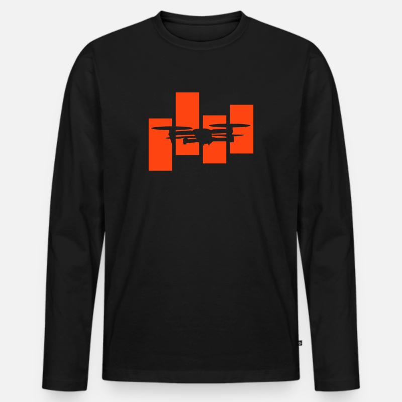fuco - Maglia a manica lunga ecologica premium da uomo - nero