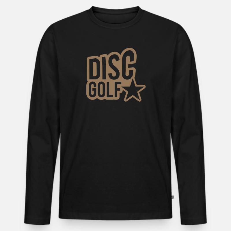 discgolf - Männer Premium Bio Langarmshirt - Schwarz
