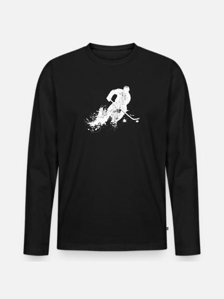 ice hockey ice hockey - Men's Premium Organic Long Sleeve Shirt - black